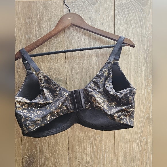 Torrid NEW Wire Free Elegant Black and Gold Patterned Bra - Picture 5 of 5